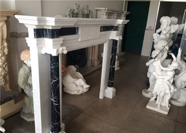 Porcellana Aspetto elegante della colonna del marmo del camino di colore bianco naturale semplice di bordi fornitore