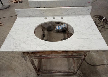 Porcellana La vanità prefabbricata su misura del bagno completa il marmo di bianco di Carrara dell'italiano fornitore