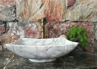 Porcellana Il lavandino di marmo poligonale del bagno, nave di pietra naturale peggiora per il bagno fornitore