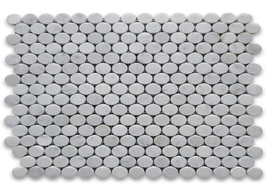 Porcellana piastrella per pavimento di marmo del mosaico di 30x30cm, installazione facile delle tessere rotonde fornitore