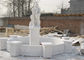 Pietra d'abbellimento decorativa di lusso per la fontana di marmo bianca scolpita mano del giardino della villa fornitore