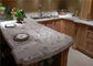 Controsoffitti di pietra prefabbricati su misura del quarzo bianco operato per l'armadio da cucina fornitore