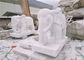 Scultura bianca del leone del marmo della giada, colore su misura sculture animali di pietra fornitore